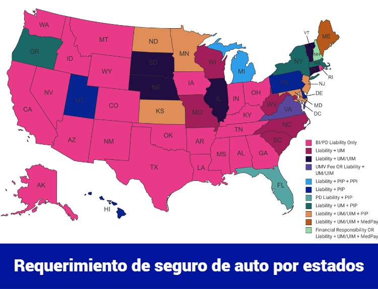 Es obligatorio el seguro de auto en Estados Unidos